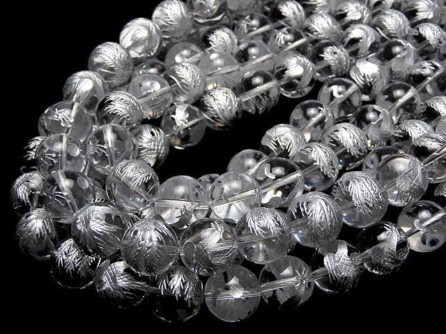 [Video] Silver! Phoenix (Four Divine Beasts) Carved! Crystal AAA Round 10,12,14,16mm 1/4 or 1strand