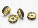 Asfor Rondelle [Smoked Topaz x Gold] Flat 4-10 mm 100 pcs $9.79