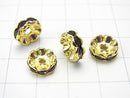 Asfor Rondelle [Smoke Topaz x Gold] flower pattern 4-10 mm 100 pcs $9.79