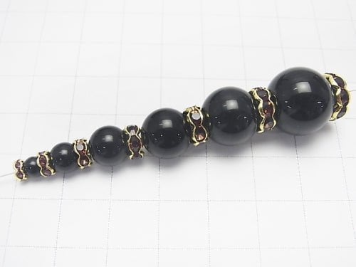 Asfor Rondelle [Smoke Topaz x Gold] flower pattern 4-10 mm 100 pcs $9.79