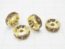 Asfor Rondelle [Light Colorado Topaz x Gold] Flat 4-10mm 100pcs