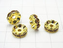 Asfor Rondelle [Light Colorado Topaz x Gold] flower pattern 4-10 mm 100 pcs $9.79
