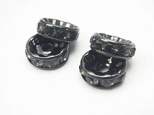 Asfor Rondelle [Black Diamond x Black] Flat 4-10mm 10pcs