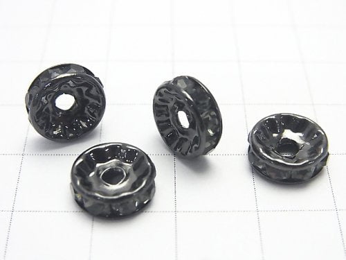 Asfor Rondelle [Black Diamond x Black] Flat 4-10mm 10pcs