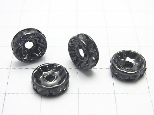 Asfor Roundel [Black Diamond x Black] Flat 4-10mm 10pcs