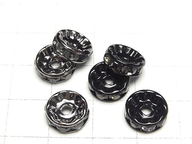 Asfor Roundel [Black Diamond x Black] Flat 4-10mm 10pcs