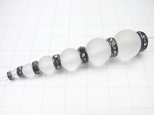 Asfor Rondelle [Black Diamond x Black] Flat 4-10mm 10pcs