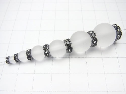 Asfor Rondelle [Black Diamond x Black] flower pattern 4-10 mm 100 pcs $9.79