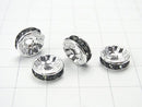 Asfor Rondelle [Black Diamond x Silver] Flat 4-10 mm 100 pcs $9.79