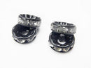 Asfor Rondelle [Clear x Black 2] Flat 3-10mm 10pcs