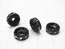 Asfor Rondelle [Clear x Black 2] Flat 3-10mm 10pcs