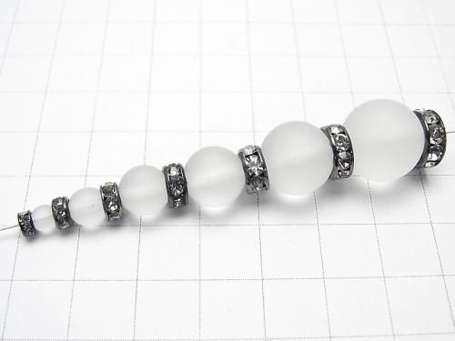 Asfor Rondelle [Clear x Black] Flat 3-10mm 10pcs