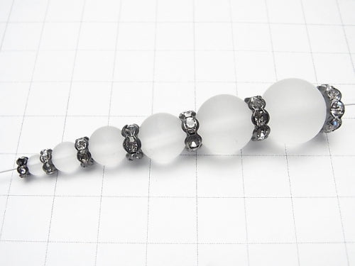 Asfor Rondelle [Clear x Black] Flower Shape 4-10mm 100pcs $8.79- !