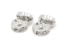Asfor Rondelle [Clear x Silver] Flat 3-10mm 10pcs