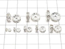 Asfor Rondelle [Clear x Silver] Flat 3-10mm 10pcs