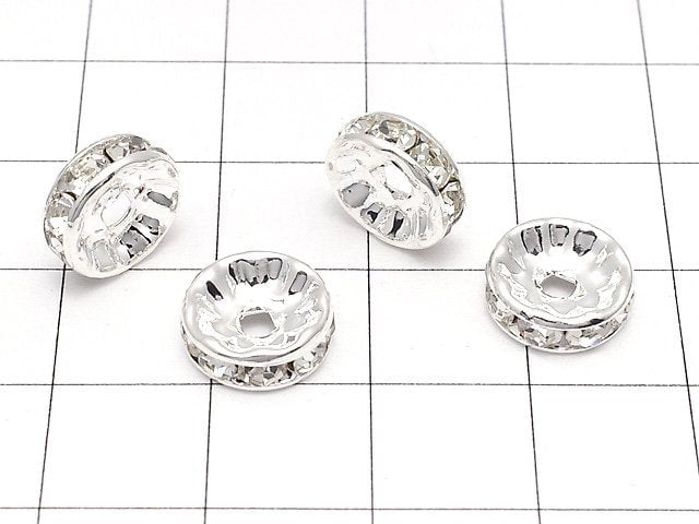 Asfor Roundel [Clear x Silver] Flat 3-10mm 10pcs
