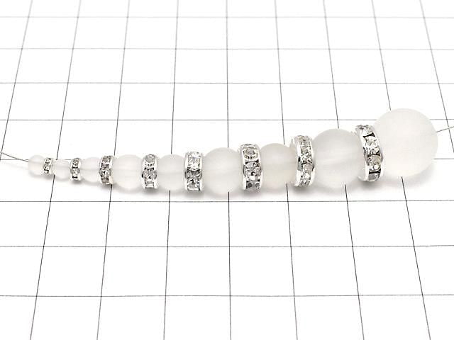 Asfor Rondelle [Clear x Silver] Flat 3-10mm 10pcs