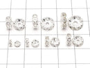 Asfor Rondelle [Clear x Silver] Flower Shape 4-10mm 10pcs