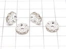 Asfor Rondelle [Clear x Silver] Flower Shape 4-10mm 10pcs