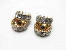 Asfor Rondelle [Clear x Light Gold] Flat 3-10mm 10pcs