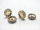 Asfor Rondelle [Clear x Light Gold] Flat 3-10mm 10pcs