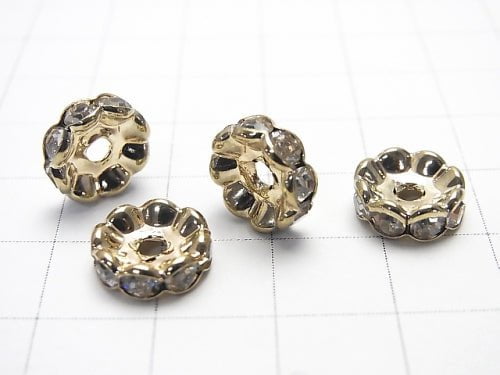 Asfor Roundel [Clear x Light Gold] Flower Shape 4-10mm 100pcs $8.79- !