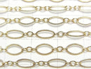 14KGF Patterned Figaro (Long and Short) Chain, 4.4mm, 10cm