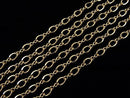 14KGF Figaro (long and short) chain 3mm Twist 10cm