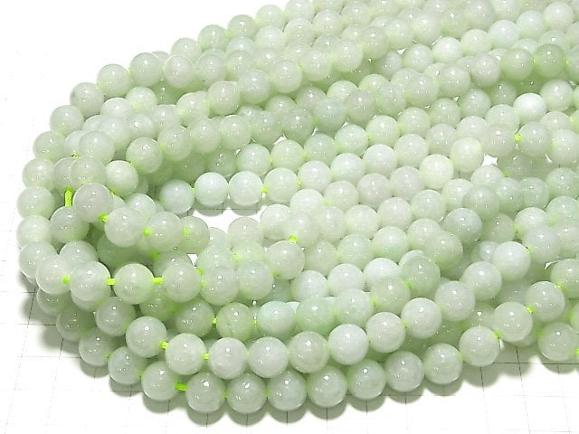 Pastel Green! Burma Jadeite AA++ Round 10mm [2mm hole] half or 1strand (aprx.15inch / 38cm)