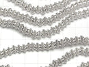 Copper Rondelle 6x6x4mm Rope Pattern Silver half or 1strand beads (aprx.7inch/18cm)