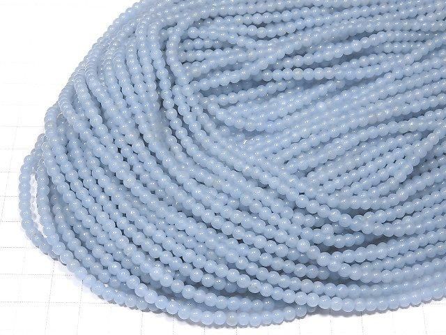 [Video] Angelite AAA Round 4mm 1-strand beads (approx. 15 inches/37 cm)