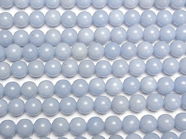 [Video] Angelite AAA Round 10mm half or 1strand beads (aprx.15inch/38cm)