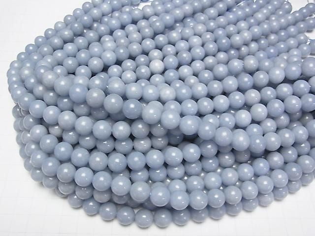 [Video] Angelite AAA Round 10mm half or 1-strand beads (approx. 14 inches/35 cm)
