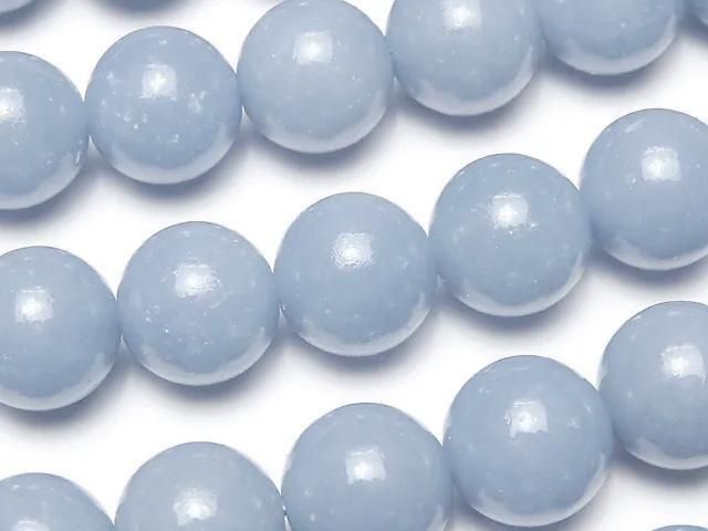 [Video] Angelite AAA - Round 12mm half or 1-strand beads (approx. 15 inches/36 cm)
