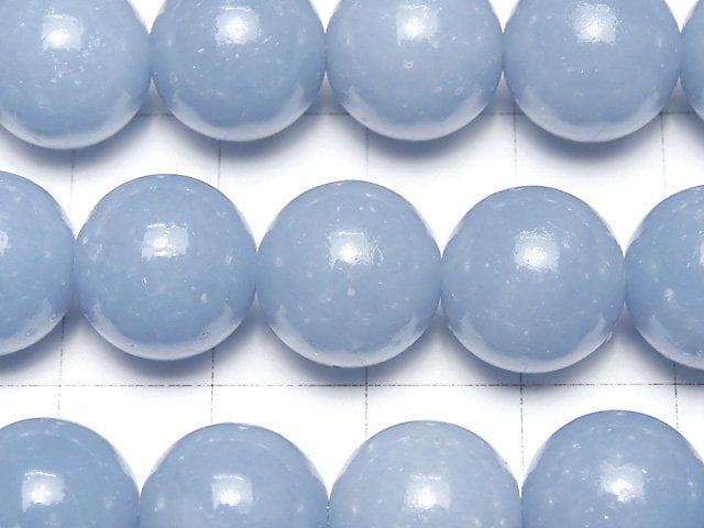 [Video] Angelite AAA- Round 12mm half or 1strand beads (aprx.15inch/37cm)