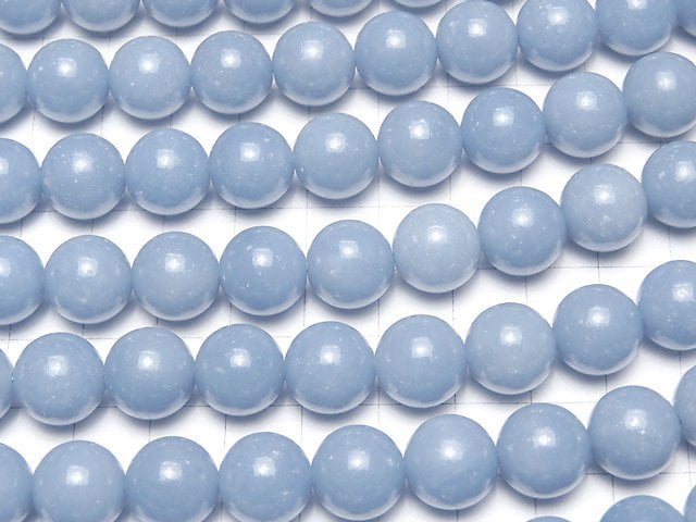 [Video] Angelite AAA- Round 12mm half or 1strand beads (aprx.15inch/37cm)