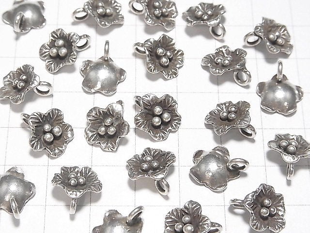 Karen Silver Flower Charm 11mm 1pc