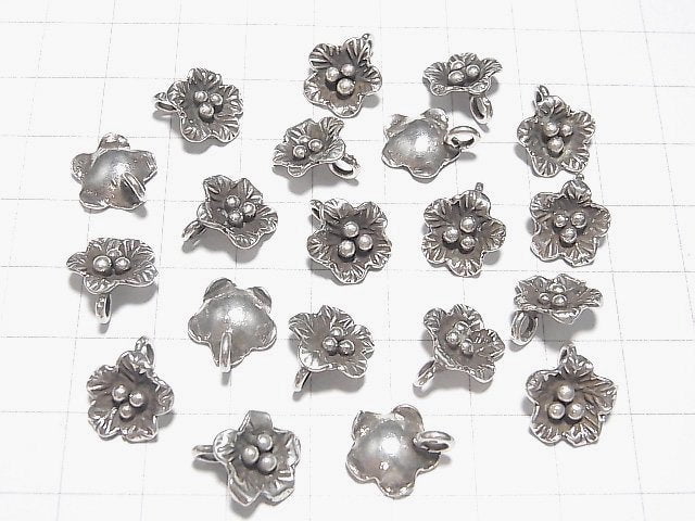 Karen Silver Flower Charm 11mm 1pc