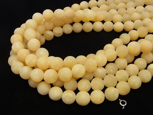 1strand $8.79! Frost Yellow Jade Round 12mm 1strand beads (aprx.15inch / 38cm)