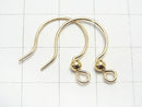 14KGF Semi-Circle Earwire with Ball 21x14mm 1pair