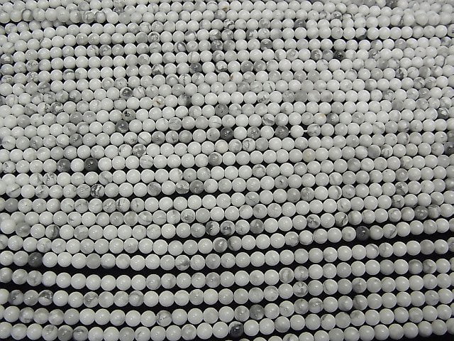 1strand $4.79! Howlite Magnesite  Round 3mm 1strand beads (aprx.15inch/38cm)