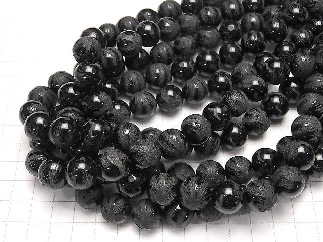 Phoenix (Four Divine Beasts )Carving ! Onyx AAA Round 10mm,12mm,14mm,16mm half or 1strand