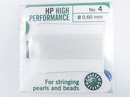 Griffin High Performance Thread [0.30mm-0.90mm] White, 2 needles, 1 pc