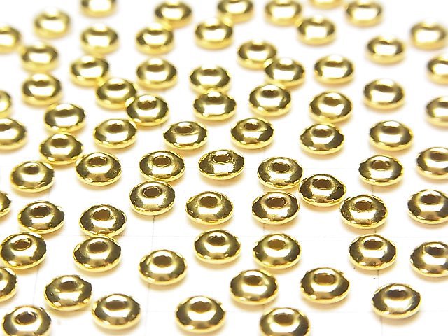 Silver925  Rondelle  3.5mm,4mm,5mm 18KGP 10pcs