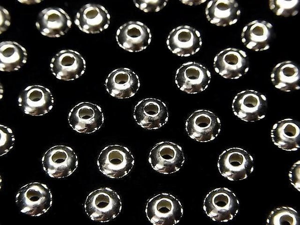Silver925  Rondelle  3mm,4mm,5mm Rhodium Plated  10pcs
