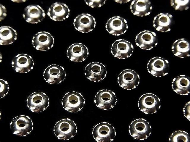 Silver925  Rondelle  3mm,4mm,5mm Rhodium Plated  10pcs