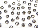 Silver925  Rondelle  3mm,4mm,5mm Rhodium Plated  10pcs