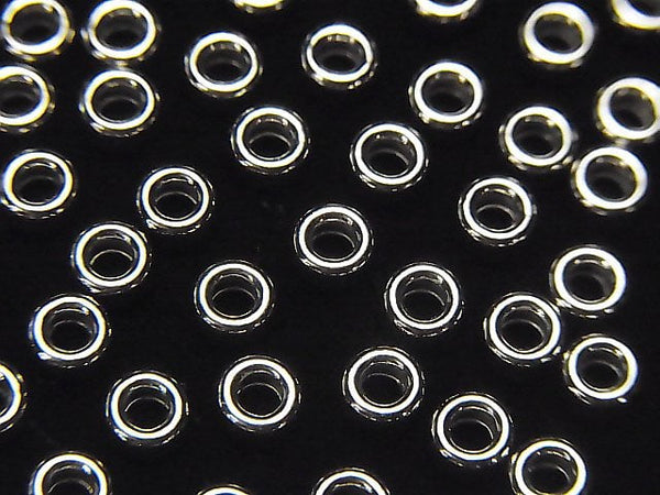 Silver925  Roundel  3mm,4mm,5mm Rhodium Plated  20pcs