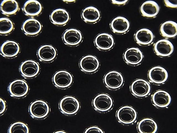 Silver925  Rondelle  3mm,4mm,5mm Rhodium Plated  20pcs