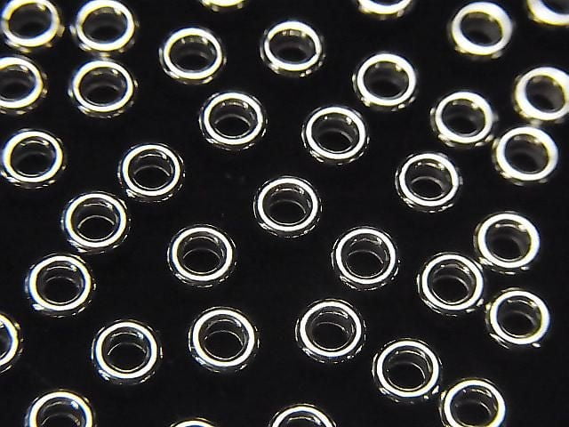 Silver925  Rondelle  3mm,4mm,5mm Rhodium Plated  20pcs